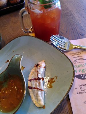 Gyoza, das waren 4 aber der Hunger war schneller at House of Vegan 182 in Berlin