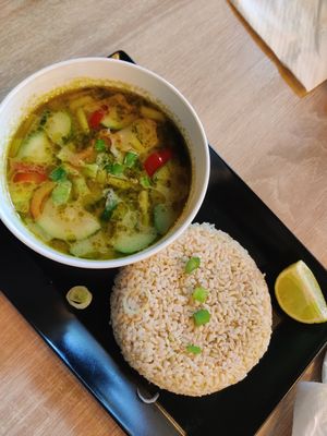 Green curry at Food Garden in Zagreb