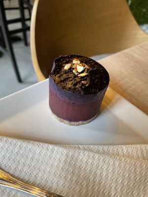 Blueberry mousse  at Food Garden in Zagreb