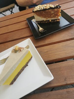 Raw Fruit Cake & raw snickers cake  at Food Garden in Zagreb