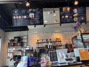 Menus and ordering area  at Love Life Cafe in Laurel