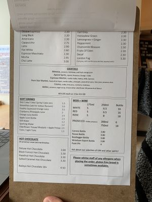 Menu (February 2022)   at Lot 11 Café in Wrexham