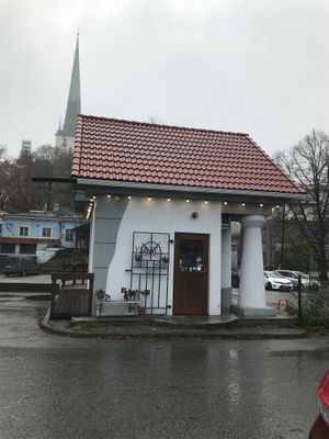 it’s located in this small building next to the old town!   at Värav Coffee and Toast in Tallinn