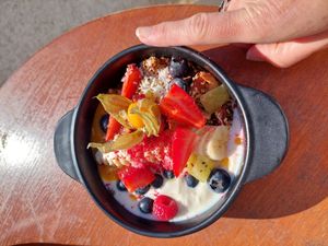 Breakfast bowl 6.90eur at Värav Coffee and Toast in Tallinn