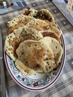 Lemon and sultana pancakes at Fox Hall in Kendal