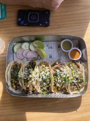 5x mushroom tacos 7,100  at Mercadito Arenal in La Fortuna