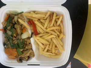 vege meat with herbs and veggies at Huy Vege in Bratislava