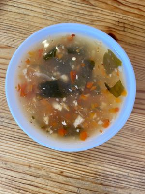 vegan soup  at Huy Vege in Bratislava