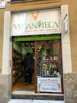 Small shop but stocking good products at Veganoteca in Barcelona