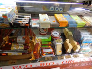 Vegan chocolate, sausage, cheese... at Veganoteca in Barcelona