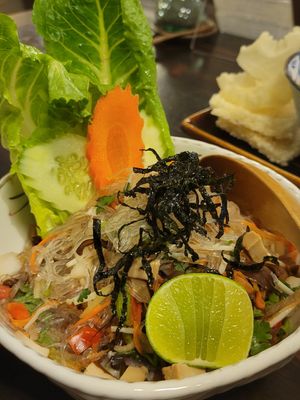 Glass noodle dish at Anotai in Bangkok