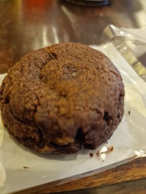 Double chocolate vegan cookie heaven at Anotai in Bangkok