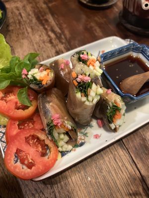 Summer rolls  at Anotai in Bangkok