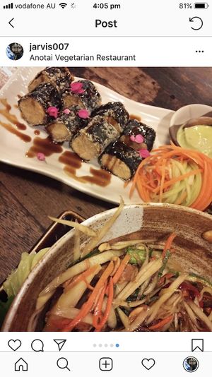 Nori wrapped tofu w wasabi Mayo 🙌🏻 at Anotai in Bangkok