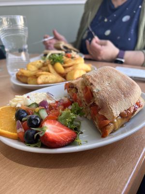 Smoky cheese and chutney panini   at Two the Square in Conwy