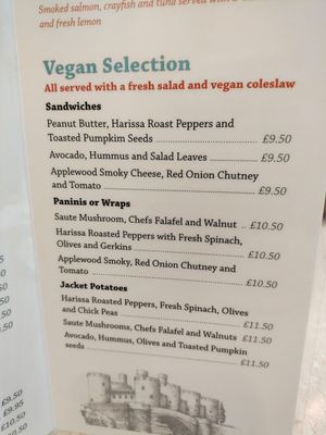 Menu provided in photo at Two the Square in Conwy