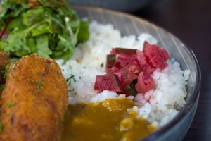 Vegan korokke curry at Takenori in Berlin