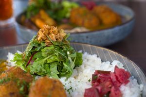 Vegan korokke curry at Takenori in Berlin