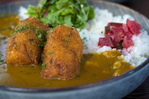 Vegan korokke curry at Takenori in Berlin