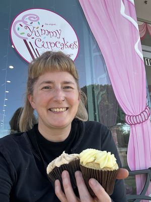 Peanut butter chocolate & lemon cupcakes!  at Yummy Cupcakes - Burbank in Burbank