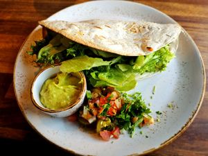 Tortitza vegana. at Maya Bar and Grill in Helsinki