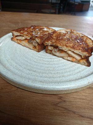 Kimchi Toasty at Lucky Duck Café & Bar in Highgate Hill