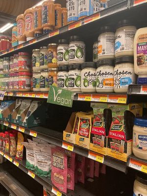 Vegan mayo. There i also hellman vegan olive oil version (not seen here) at Solomon's Fresh Market - Harbour Bay in Nassau