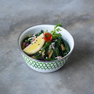Healthy Salad Bowl (GF): mixed greens, lemon zest dressing, topped with crispy tofu at Warung Dua Hati in Canggu