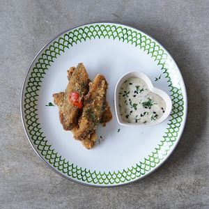 No-Fish Fingers: served with vegan tartar sauce at Warung Dua Hati in Canggu