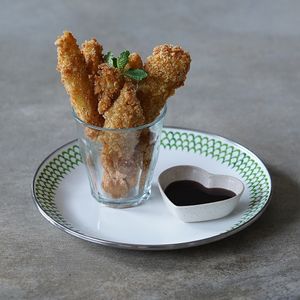 Pisang Goreng: crunchy fried banana served with caramel sauce at Warung Dua Hati in Canggu