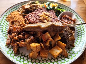 Nasi campur dua hati at Warung Dua Hati in Canggu