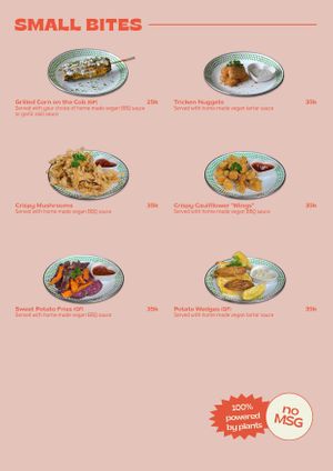 Menu page 6 at Warung Dua Hati in Canggu