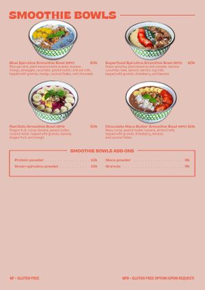 Menu page 5 at Warung Dua Hati in Canggu