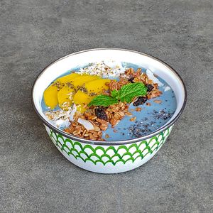 Blue Spirulina Smoothie Bowl (GFO) at Warung Dua Hati in Canggu