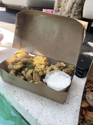 crispy mushrooms  at Warung Dua Hati in Canggu