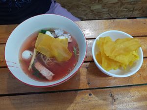Sweet noodle soup (didn't get the exact name!) at Krua P S - ครัวพี่เอส in Chumphon