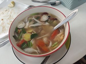 Tom Yum Three Mushrooms at Krua P S - ครัวพี่เอส in Chumphon