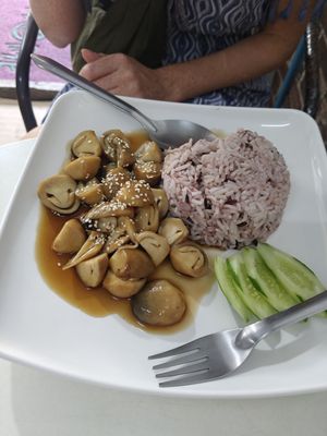 Teriyaki mushroom at Krua P S - ครัวพี่เอส in Chumphon