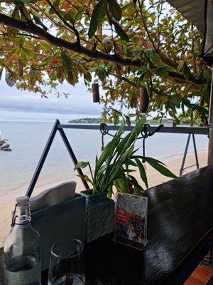 Lovely views and they have seating on the beach as well. at The Shell Lounge in Koh Phangan