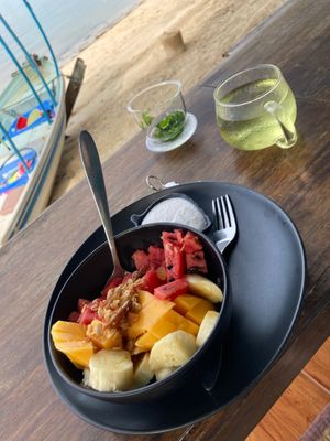 Granola bowl with coconut yogurt at The Shell Lounge in Koh Phangan