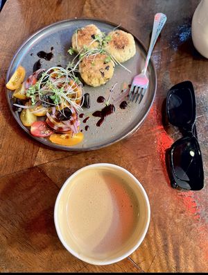 Тофу-сырники с овощами  at Coffee Place in Tbilisi