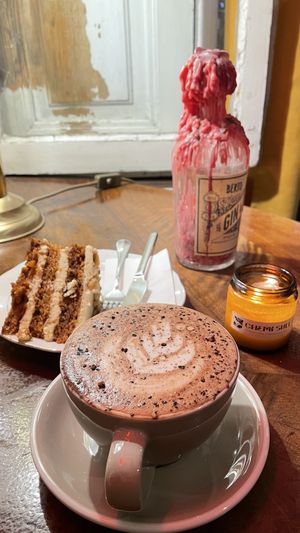 Carrot cake and hazelnut mocha   at Coffee Place in Tbilisi