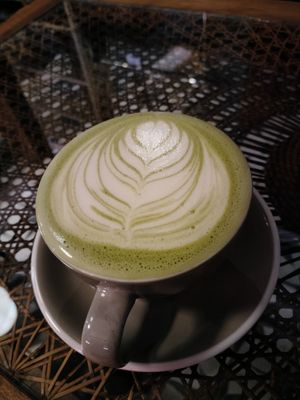 Matcha latte. Not pictured: masala tea at Coffee Place in Tbilisi