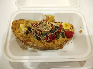 Chunky Nut Butter sourdough toast at DUB - Nomad - T1 in Dublin