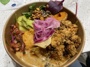 Mexican grain bowl with chili tofu  at DUB - Nomad - T1 in Dublin