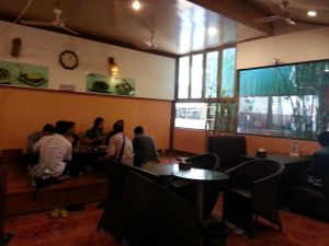 Rear seating  at Lunar Cafe in Phnom Penh