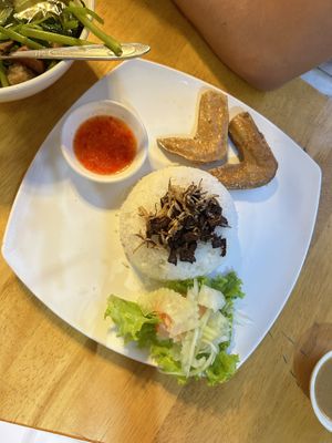 veggie chicken  at Lunar Cafe in Phnom Penh