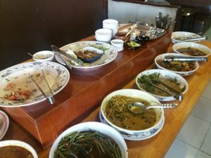 Buffet at Lunar Cafe in Phnom Penh