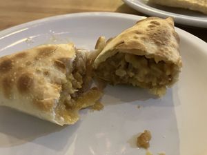 Burger empanada  at Vegan Palermo in Buenos Aires