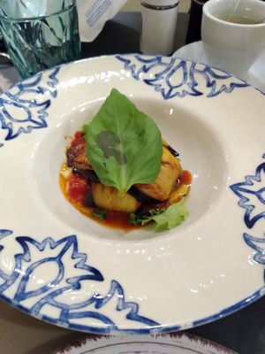 Eggplant as a starter at Zero Zero Grano in Naples